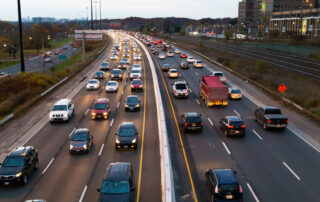 toronto canada 11th november 2014 a view of traffic on the gardiner express at rush hour